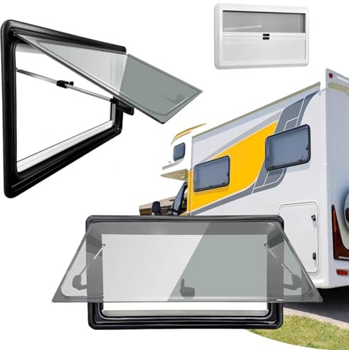 NIKSHI Caravan Seitenfenster, Wohnwagen Fenster, Push Fenster mit Fliegengitter, Ausstellfenster für RV Wohnwagen Fahrzeugen, Wohnwagen, Wohnmobile, Camper,700×400mm