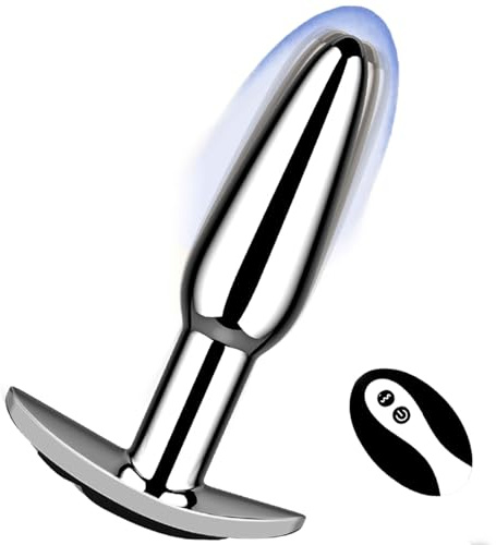Vibrador anal con control remoto y 10 modos de vibración y base inflamada Vibrador portátil Masajeador de próstata para hombres mujeres parejas Juguete sexual adulto