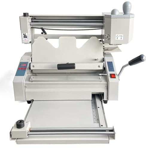QUSYZD Bindemaschine, Desktop-Heißschmelzbindemaschine, Bindegeschwindigkeit 180 Bücher/h, Einzugsbreite 310 mm, Einzugstiefe 0,8 mm, für Bürobuchpapieralben, Notizbücher, Präsentat,