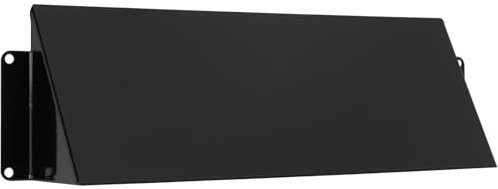 Vent Systems 250 x 80 mm / 10 x 3 Inch Vent Cover - Galvanized Steel Air Vent Deflector/Dryer Vent Cover - Black Rectangular Vent Hood for External Ventilation - Outdoor Metal Cap/Metal Grid