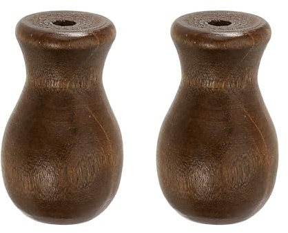 handle2Pcs Pomelli for cordini, 32 mm Nappe for veneziane da finestra Nappe in legno for cordino Tirante for estremità Ciondolo for veneziane da finestra Tenda parasole, Marrone