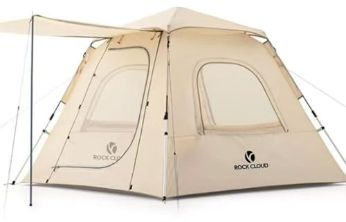 ROCK CLOUD 3 Personen Camping Zelt Automatisches Instant Pop Up Ultraleichtes Kuppelzelt, Wasserdicht Winddicht für Outdoor Wandern Rucksackreisen