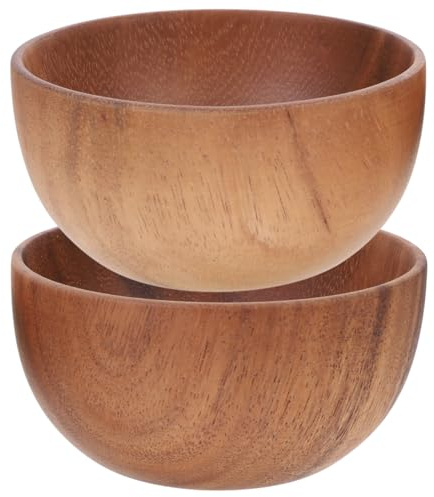 MAGICLULU 2 Stück Holzschüssel-Set Obstschale Schüsseln Popcornschalen große Salatschale übergroße Salatschüssel japanische holzschalen Müslischale aus Holz Makgeolli-Schalen Schale Obst