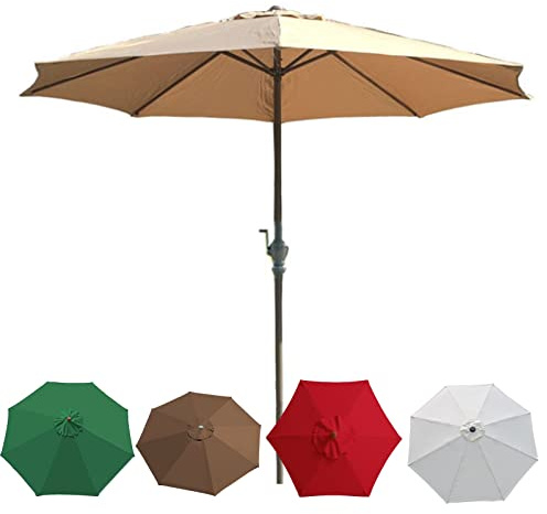 LSLYTQ Shade Canopy, Outdoor Table Umbrella, Easy Folding Setup, 8 Sturdy Ribs, Rain Windproof Umbrella, for Balcony, Dining Tables, Gardens, Patios, Decking, Outdoor Parasol good