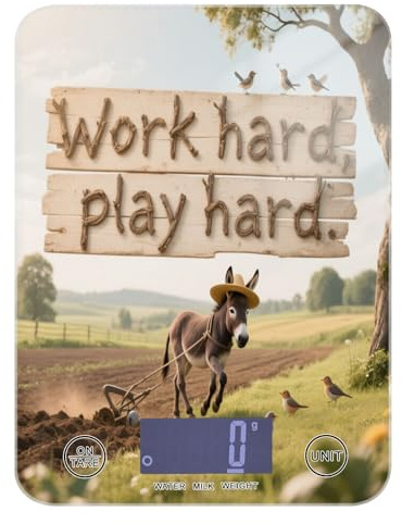 Pesa para comida - Bilancia digitale con display LCD, 5 kg/5 g, 5 g, per lavori duri, asini, mini bilancia digitale con 4 unità per cottura dieta cheto (batterie non incluse) pesa para comida