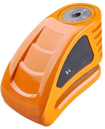 Bloqueo Freno Disco para Motocicleta Scooter Bicicleta Accesorios Seguridad Bloqueo Rueda Carretera con Llaves Disco Candado(Orange)