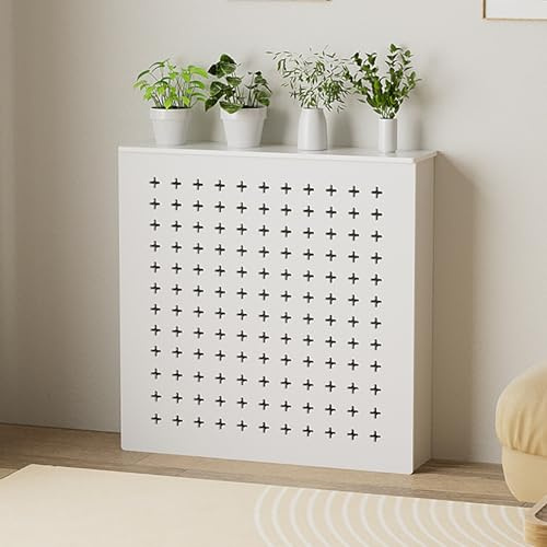Copritermosifone Bianco Copri Termosifone Copritermosifoni per Radiatori di Casa Pannello Cavo Dissipazione del Calore per Radiatori Collettori di Riscaldamento(100x80x20 cm/39x31x8 in)