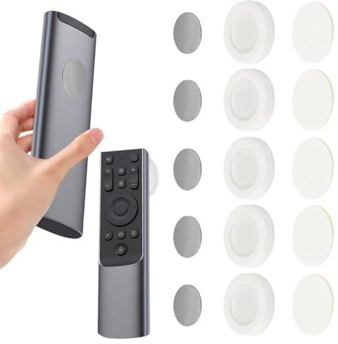 5 Pieces Magnetic Remote Control Holder 30 x 7 mm Remote Holder Wall Mounted with Strong Tape Magnetic Organizer Storage Stand Self-Adhesive Organizer for Air Conditioner & TV Remotes (white)