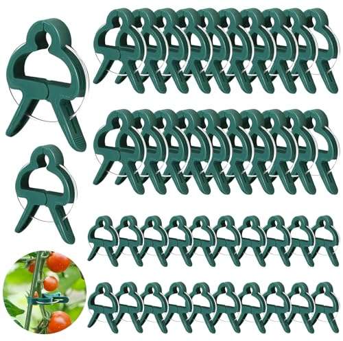 Pflanzenklammern, Wiederverwendbare Pflanzenclips, Pflanzenclips für Kletterpflanzen, Tomaten Klammern, Blumenklammern für Befestigung und Stützung von Pflanzen, Gemüse, Blumen und Früchten (40PCS)
