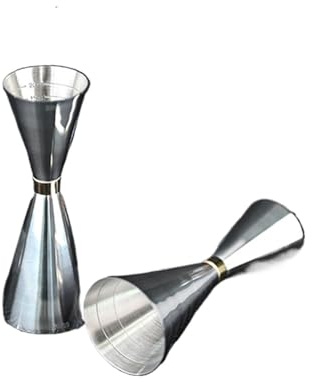 Dosatore Cocktail 30/45/60/90ml Misurino in acciaio inossidabile 304 Cocktail Shot Drink Spirit Jigger Bicchiere misto Misurini for liquidi(2PCS Golden Ring)