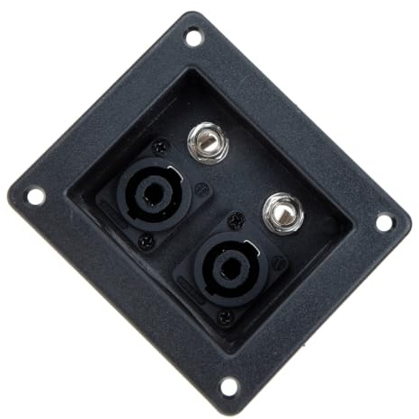 Uonlytech Scheda di Cablaggio Nera per Altoparlanti, Morsettiera Connettore in Plastica per Casse Acustiche e Subwoofer, Accessorio Fai da Te Installazione Semplice e Connessione Sicura