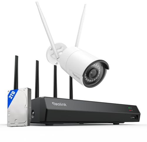 Reolink 4K 12CH NVR RLN12W + 1X RLC-510WA, 5MP Telecamera Wi-Fi Esterno con WiFi 2,4/5 GHz, Rilevamento di Persone/Veicoli/Pet, Visione Notturna a Infrarossi, Slot per Scheda microSD, Time-Lapse