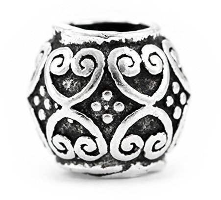 Windalf Mittelalter Haar- & Bartperle AKASHA 7 mm Bohemia Haarperle Vintage 925 Sterlingsilber