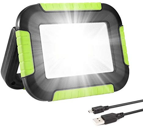 LE Camping Light Rechargeable, 1000 Lumen Portable Work Light Rechargeable, Bright Outdoor Camping Lamp with 4400mAh Power Bank, 3 Modes LED Floodlight for Emergency, Power Cuts, Tents and More