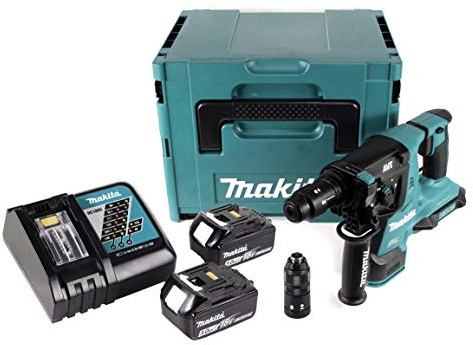 Makita DHR281RTJ Akku-Kombihammer SDS-PLUS 2x 18 V / 2x 5,0 Ah Akku + Ladegerät im Makpac