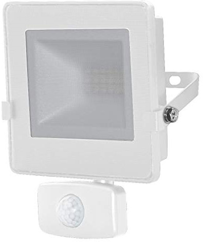 Luceco LED Eco Slimline Floodlight with PIR Sensor, 10 Watts, White