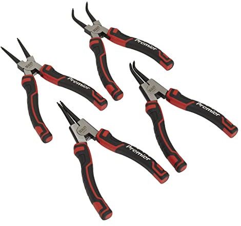 Sealey AK8457 4pc 180mm Circlip Pliers Set , Black