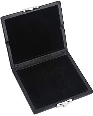 PU Leather Cover Black Bassoon Reed Container Box Case with Slots for Storaging 3pcs Reeds For Bassoon Lovers ,Playing Accessories