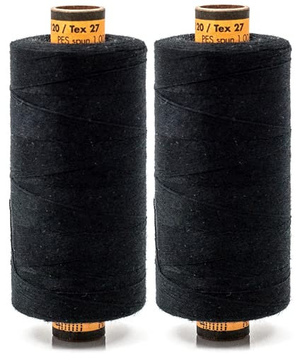 AMANN Nähgarn - Stärke 120-2 Konen a 1000m - 100% Polyester - Universalgarn - Faden - mit Haushaltsnähmaschine und Industrienähmaschine