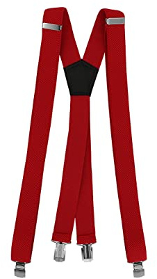 Fabio Farini 3 cm breiter Hosenträger X-Form für Herren | elastisch & verstellbar mit 4 extra starken Metallclips