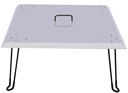 Tapa de protección contra incendios, brasero con protección contra chispas, cubierta de acero inoxidable, deflector de calor plegable, se puede utilizar como mesa (63,5 x 63,5 x 30,8 cm)