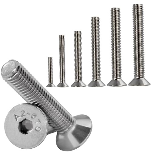 100 Senkkopfschrauben M6 x 40mm Vollgewinde Innensechskant Edelstahl V2A A2 Senkkopf Maschinenschrauben Edelstahlschrauben Gewindeschrauben Innensechskantschrauben Senkschrauben DIN 7991 ISO 10642
