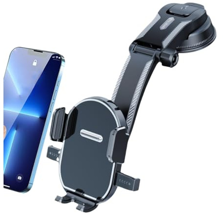 Adunsiaoto Soporte De Móvil Universal para Coche, Ajustable con Giro 360 Grado para Cualquier Teléfono, Soporte De Móvil Automóvil con Ventosa Y Cascada Parabrisas Accesorios Automóvil(Espejo)
