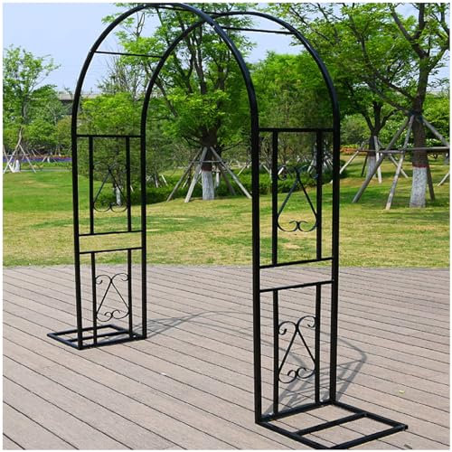Rosenbogen Metall Gartenbogen Spalier für Kletterpflanzen und Rosen Torbogen Rankhilfe Rankgitter Rosengestell Rankbogen Pergola für Rasen Terrasse Hinterhof Hochzeit Zeremonie