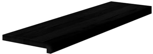 vidaXL Treppenstufen 2 Stk. Braun-Schwarz 90x25x2 cm Massivholz Eiche
