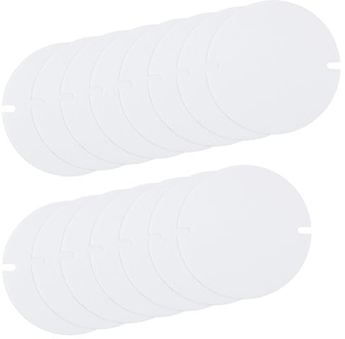 ECSiNG Dichtung für Ofenrohrklappen, 125 mm Dicke, 2 mm, Calcium-Magnesium-Silikatfasern, Ofenrohrdichtung, beständig bis 1200 °C, Weiß, 15 Stück