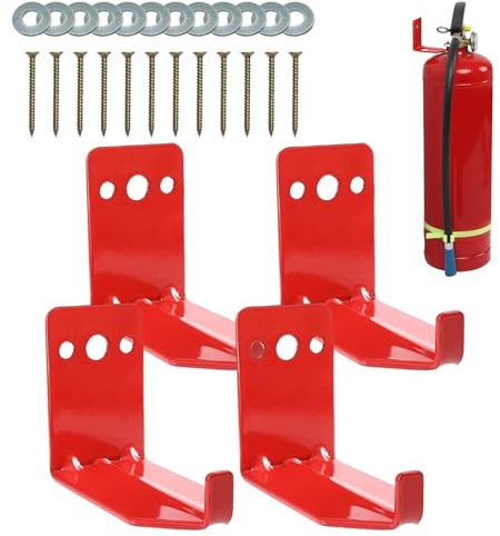 Feuerlöscherhalterung, Feuerlöscherhalterung - 4X Feuerlöscher Aufhänger | Metallfeuerlöscherhalter mit Schrauben für Trocken- und Wasserlöscher