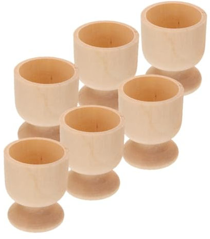Alipis 6stücke Titel Teiliges Holz Eierbecher Für Eierhalter Aus Holz Für Ostern Und Kreative Bastelprojekte Farbenfrohe Gestaltungsmöglichkeiten