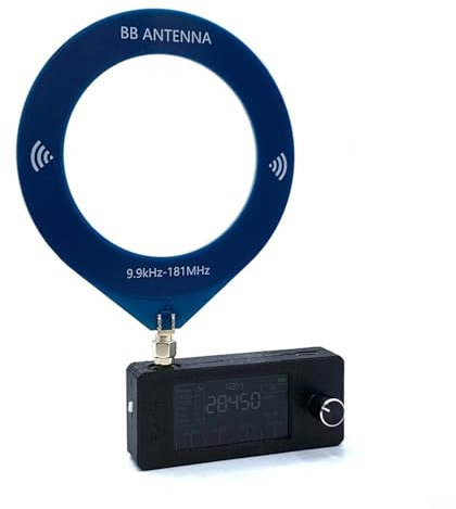 SI4732 Taschenradio-Empfänger, 0,5–108 MHz, Mini-Radio, mit 4,8 cm IPS-HD-Bildschirm, ESP32-S3-Steuerchip, AM, FM, LSB, USB-Modus, 800 mAh, Akku-Schleifenantenne (schwarzer Ring)