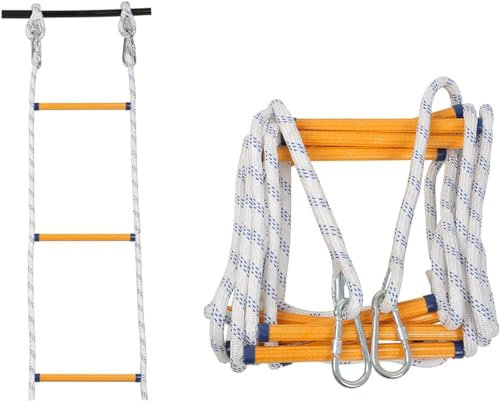 Fire Escape Ladder Emergency Portable Safety Ladder,Fire Escape Ladder - Emergency Flame Resistant Rope Ladder for Fast Evacuation - 50m/164ft & 30m/98.4ft Options - Ideal for Home Safety an