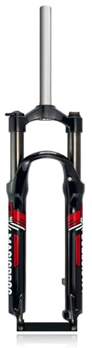 KANGXYSQ MTB Horquilla De Suspensión 26 Pulgadas Hombro Control Horquilla Delantera De Bicicleta 1-1/8 Viaja 100mm Freno De Disco/V QR 9mm(Black Red)