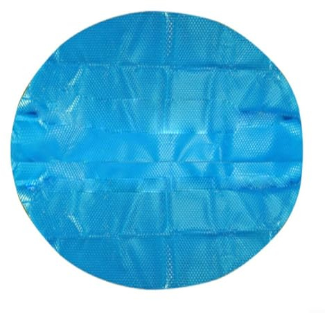 HomeVortex Round Swimming Pool Cover With Drawstring Closure PE Woven Fabric Waterproof Pool Protection For Above Ground Inflatable Family Pool 6 8 10 12 FT Blue(10FT)
