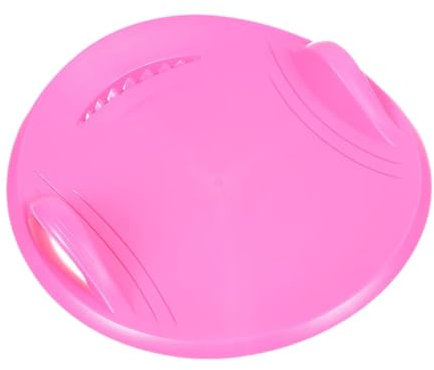 Milageto Schneeschlitten, Schneerodel, robuster Winterspielzeug-Rodelschlitten, Abfahrtsschlitten für, Familie, Outdoor-Sport, Urlaub, Pink S