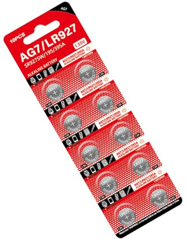 Lot de 10 piles bouton AG7 LR57 LR927 395 SR927W SR57 SR927 V399 D399 GP399 SR927PW SR327W 395/399 pour montre télécommande
