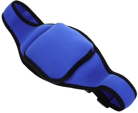 ELAYARD Mikrofon Bauchtasche Neopren mit Reißverschluss Fitnesstrainer Hüftgürtel Für Laufen Training Aerobic Outdoor Sport Blau Handsfree Stauraum
