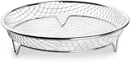 IBILI - Cestillo Redondo Para Air Fryer 19X4 cms, Acero Inoxidable 18/10 -Especial para Freidora de aire
