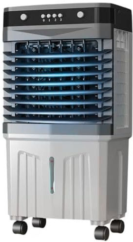 Enfriador de aire evaporativo para garaje, aire acondicionado portátil con tanque de agua, 3 velocidades, temporizador de 12 horas, bolsa de hielo, oscilación de 120° para uso industrial