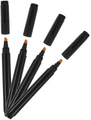 NAMOARLY 4 pièces Stylo Détecteur de Faux Billets Portable à Pointe Biseautée Encre à Base Eau pour Vérification Rapide Authenticité des Billets