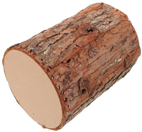 SEWACC Décoration Rustique de Souche D’Arbre 20 X 15 CM Porte-Bougie Chauffe-Plat en Bois Réaliste Support Décoratif pour Mariage et Centre de Table Accessoire Photo Naturel