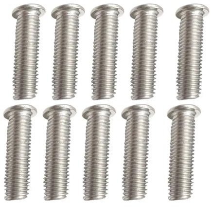 Pernos de soldadura, Pernos de soldadura latón y aluminio, 100 Uds., plateado, 0,5x0,5x2cm, M2.5x8, Kit reparación abolladuras coche