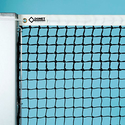 Tennisnetz ca. 3 mm ø stark, schwarz, mit 5 Doppelreihen Oben