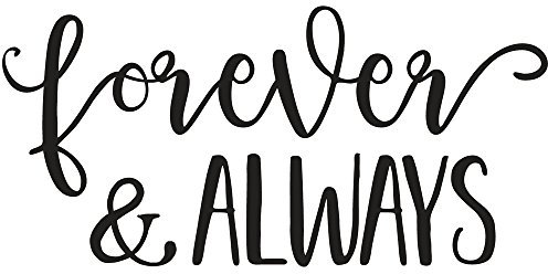 Rayher Hobby 29123000 Holzstempel Forever & Always, 12 x 6 cm, Text mit Aussagekraft, zum Gestalten von Karten u.v.m., Butterer Schrift-Stempel