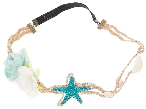 Lurrose glitter sjöjungfru pannband söt katt öra hårband nät hårband huvudbonad party tillbehör dekorationer för baby flickor barn (blå) Bild 2