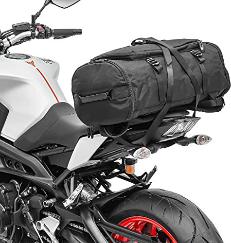 Motorrad Rucksack/Gepäckrolle inkl. Spanngurte RG4 Hecktasche 35 Liter sw