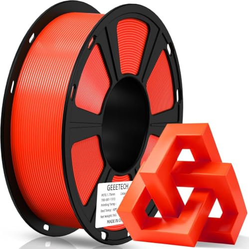 GEEETECH Filamento PETG 1.75 mm Arancia, Filamento 3D Stampante 3D 1kg Spool, 3D Printer PETG Filamento, PETG Arancia