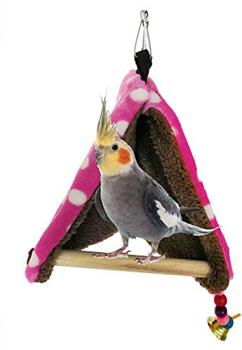 zhppac Hängematte Katze Meerschweinchen Zubehoer Papageien-Hängematte Vogelbedarf Vogelnest hängen Warmes Vogelnest Kleines Haustierbett Purple